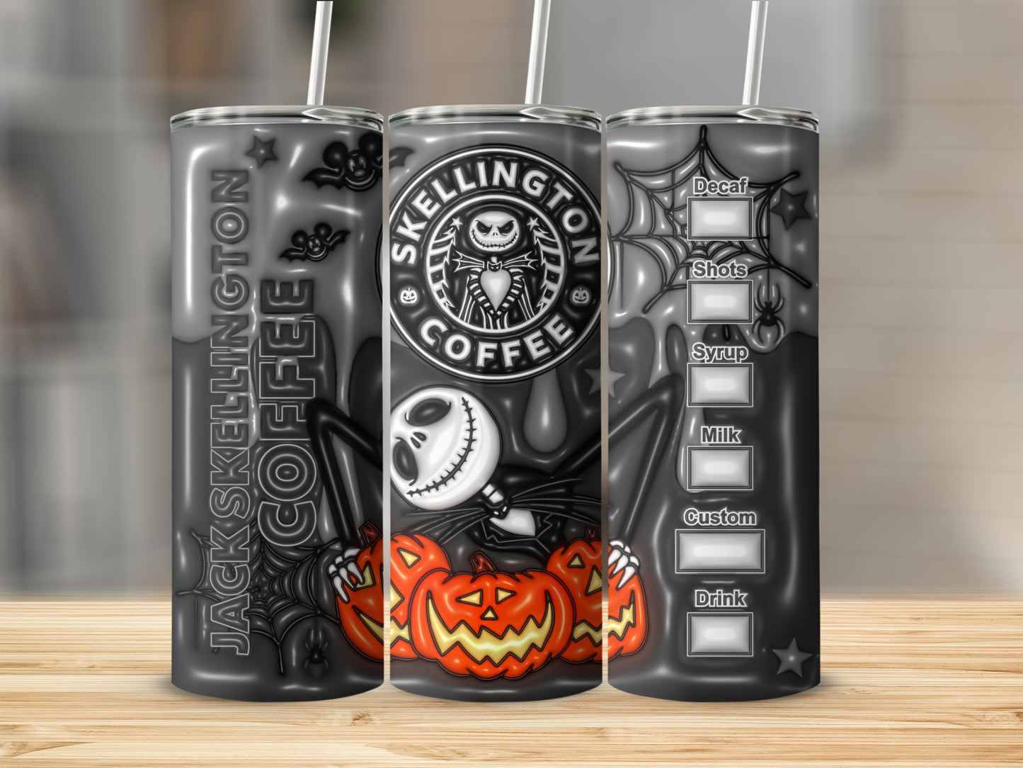 Jack Skellington Coffee Halloween Tumbler Cup