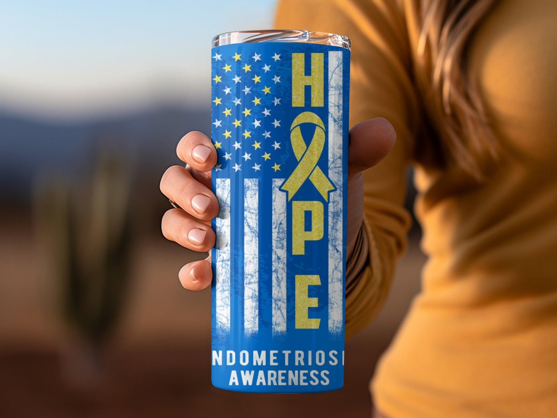 Endometriosis Awareness Hope Tumbler 20oz
