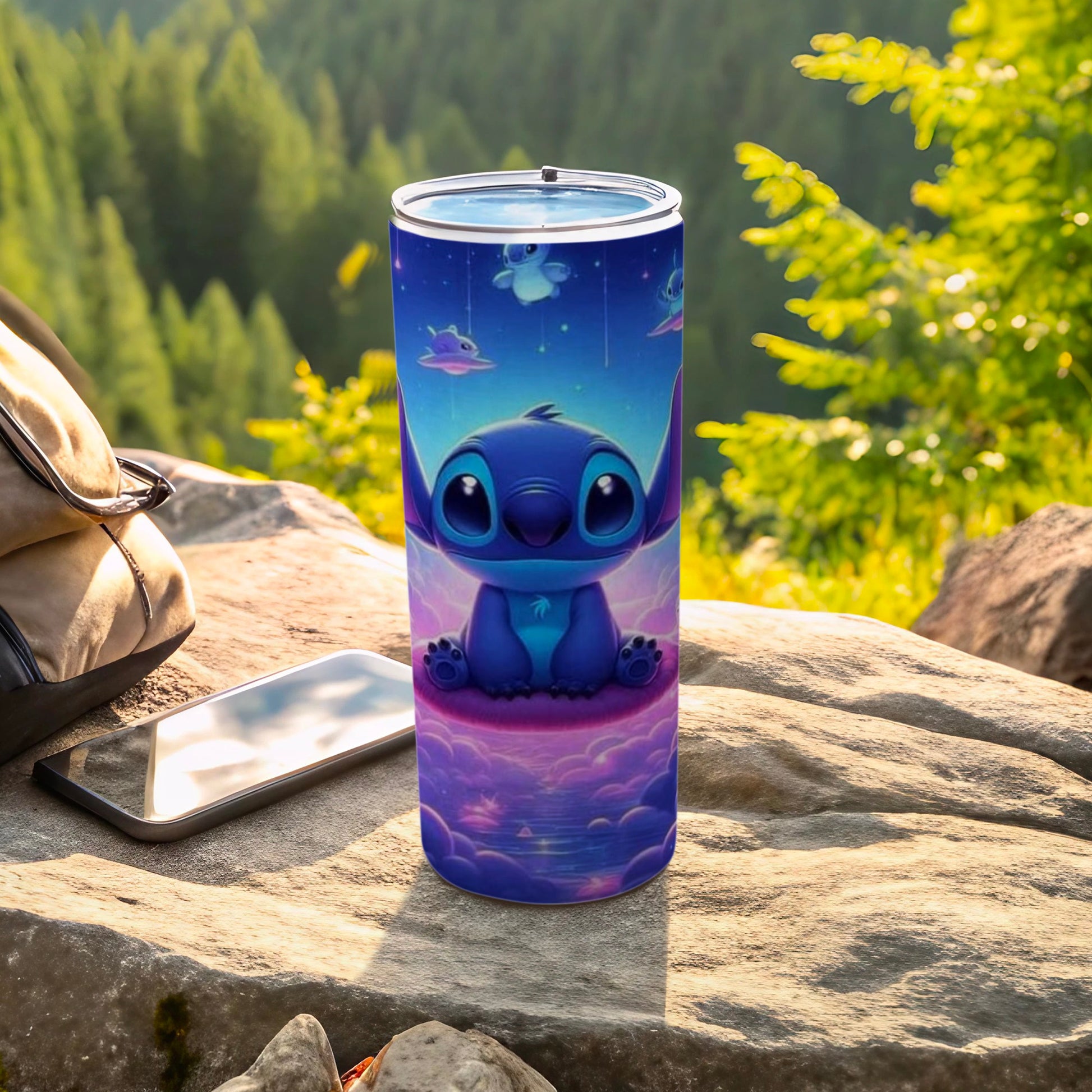 Stitch Alien Tumbler with Outer Space Design