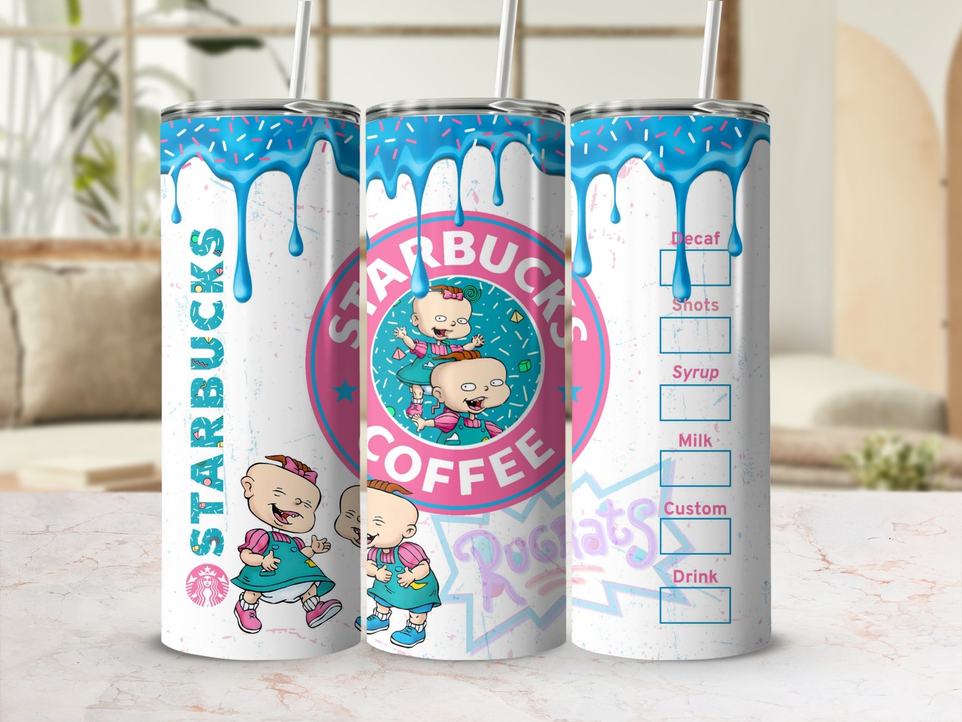 Rugrats Starbucks Coffee Design Stainless Steel Tumbler