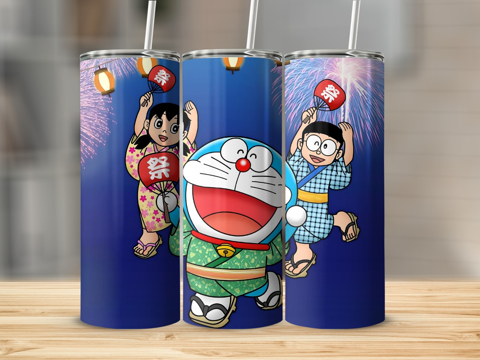 Cartoon Characters Celebration Design Tumblers