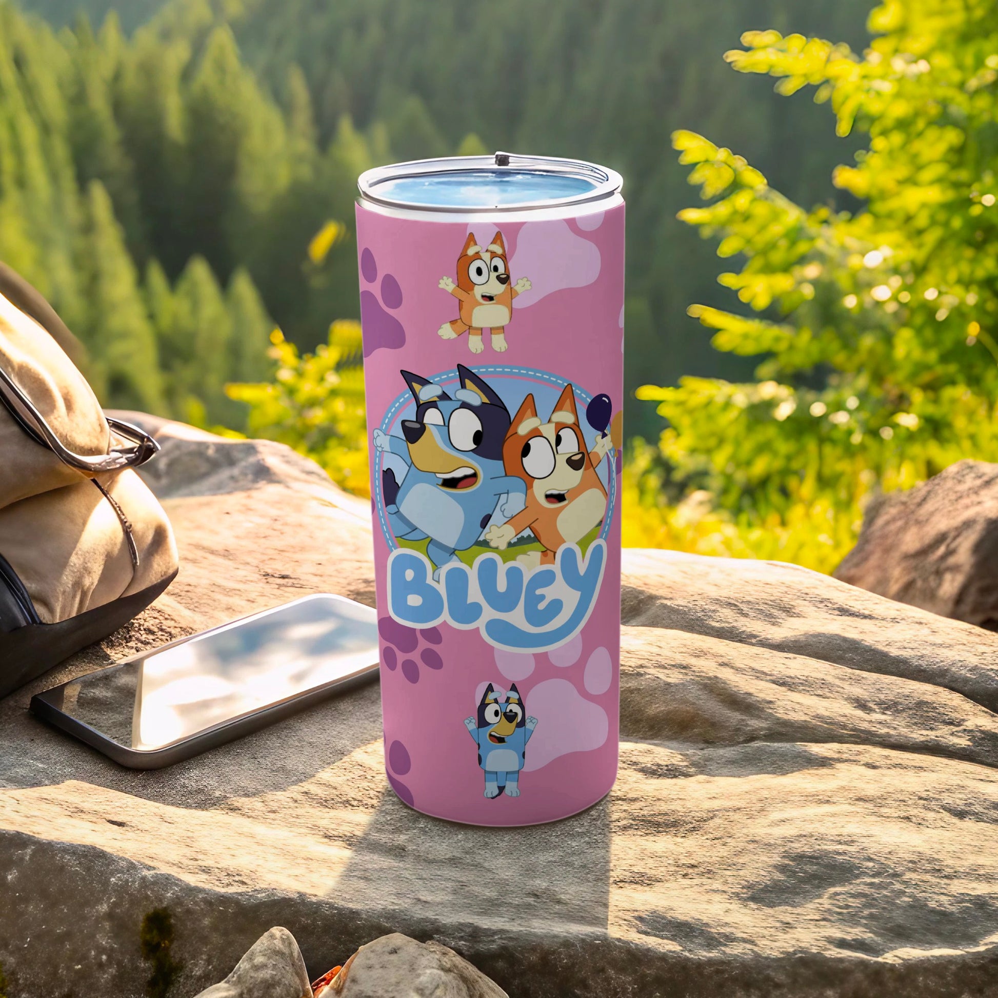 Bluey Character Pink Stainless Steel Tumbler Flask