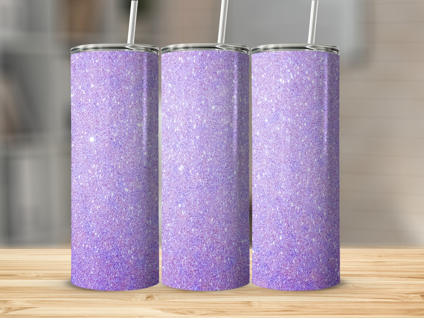 Shiny Purple Glitter Insulated Tumbler for Everyday