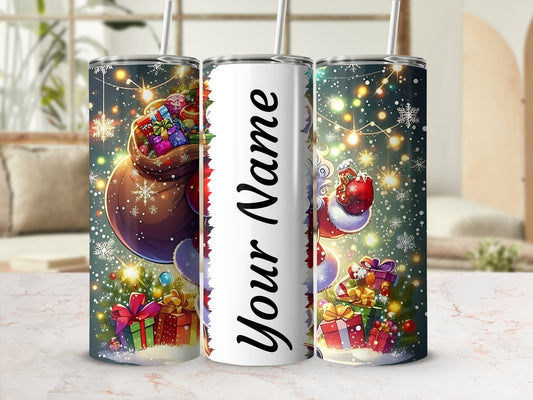 Personalized Christmas Santa Claus Tumbler Cup