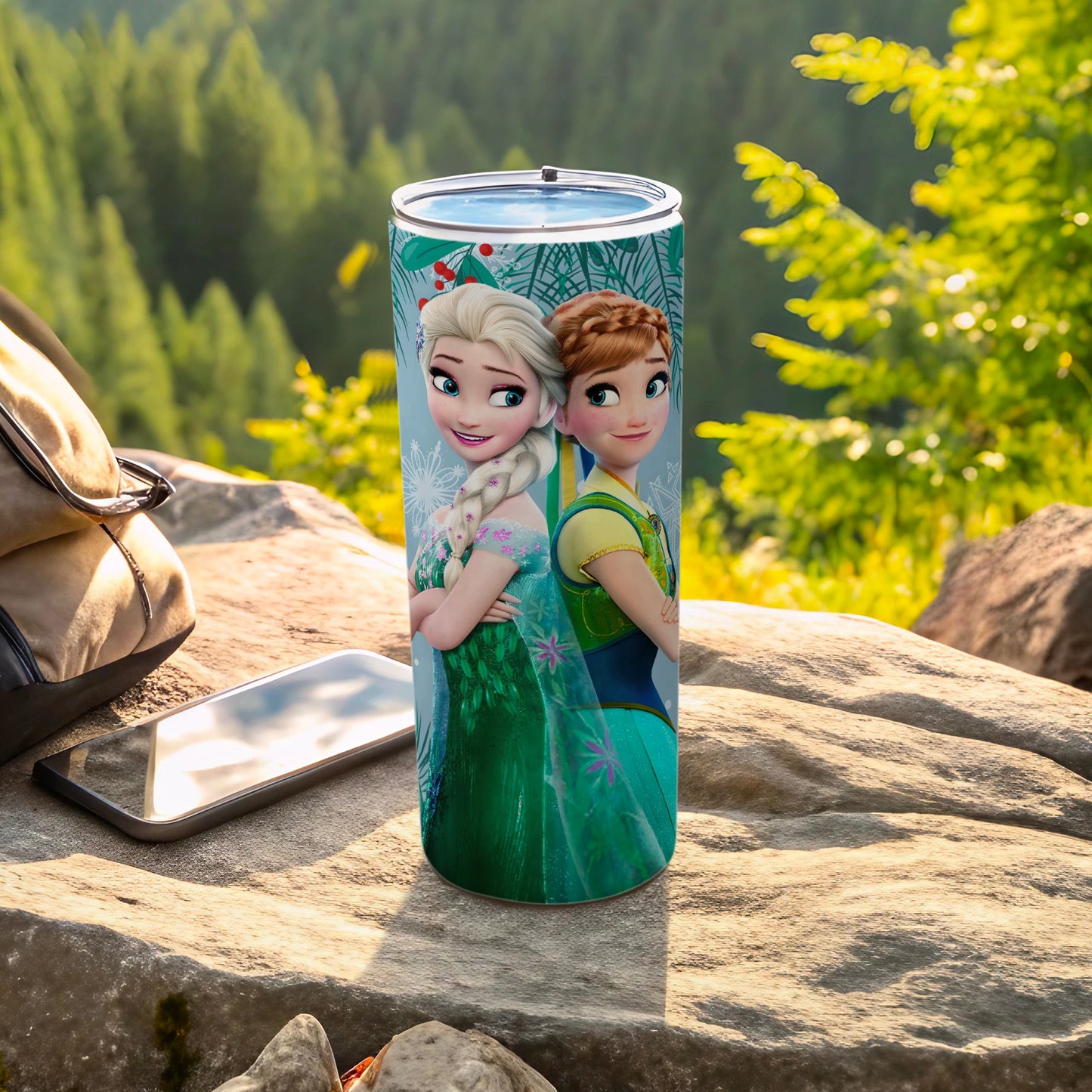 Frozen Themed Insulated Tumbler with Lid for Kids