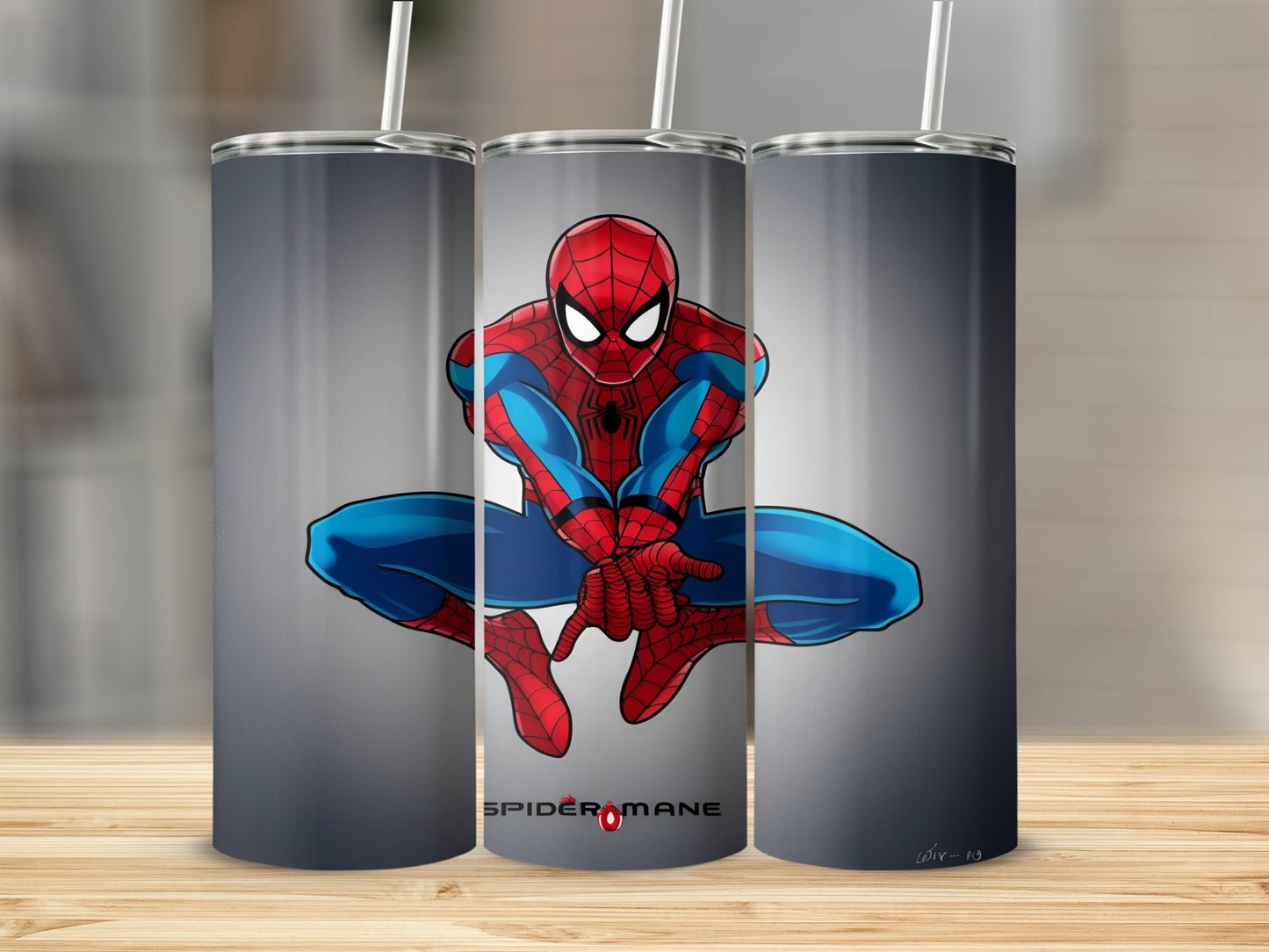 Spider-Man crouching with "Spider-Mane" text below.