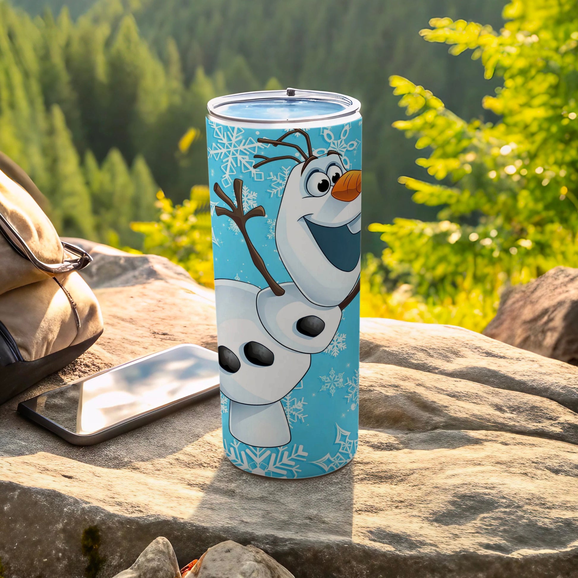 Olaf Snowman Design Tumbler for Outdoor Adventures