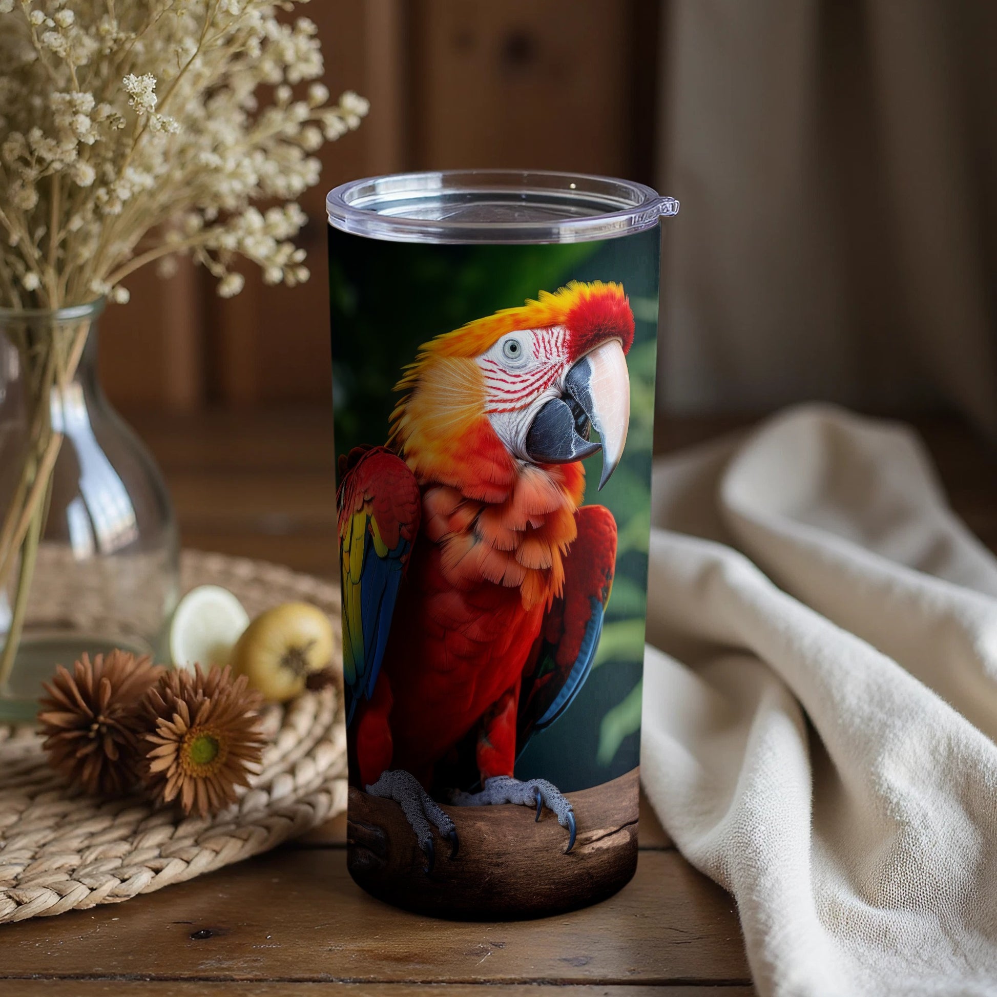 Vibrant Scarlet Macaw Tropical Bird Colorful Tumbler product type
Scarlet Macaw
Macaw parrot
Tropical bird
Exotic bird
Colorful bird
Bird design
Animal print
Parrot art
Vibrant animal
Nature inspired
Wildlife graphic
Avian design
Tumbler cup
Drinkware
Beverage holder
Gift idea
Unique gift
Home decor
Kitchen accessory
Travel mug
