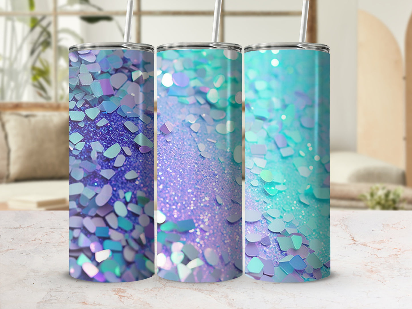 Ombre Iridescent Glitter Confetti Tumbler product type