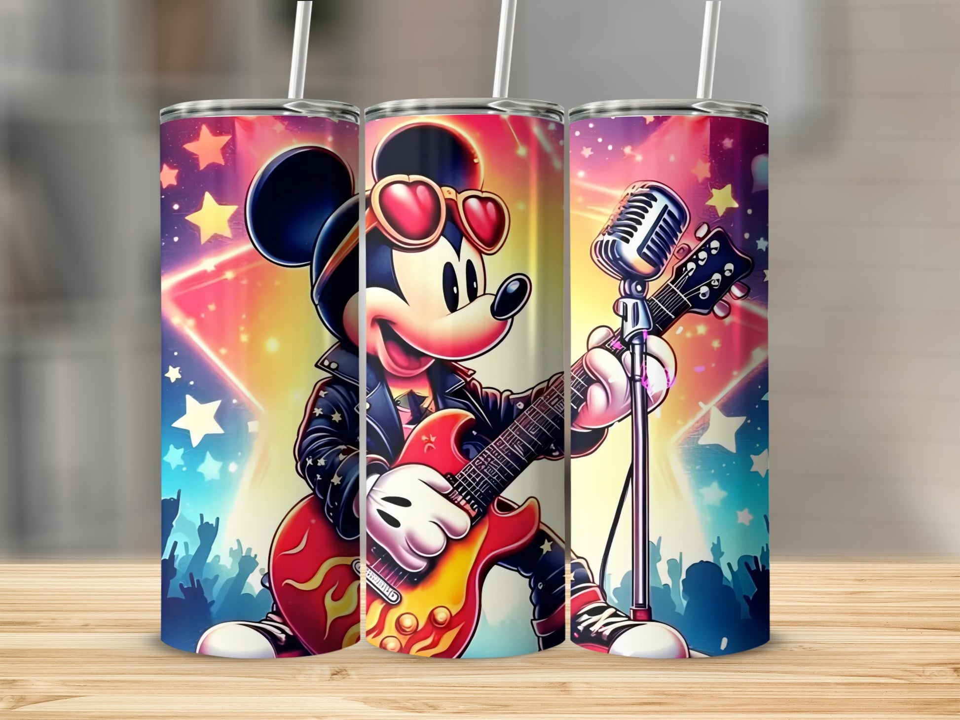 Rock Star Mickey Mouse Tumbler Cup for Music Fans
