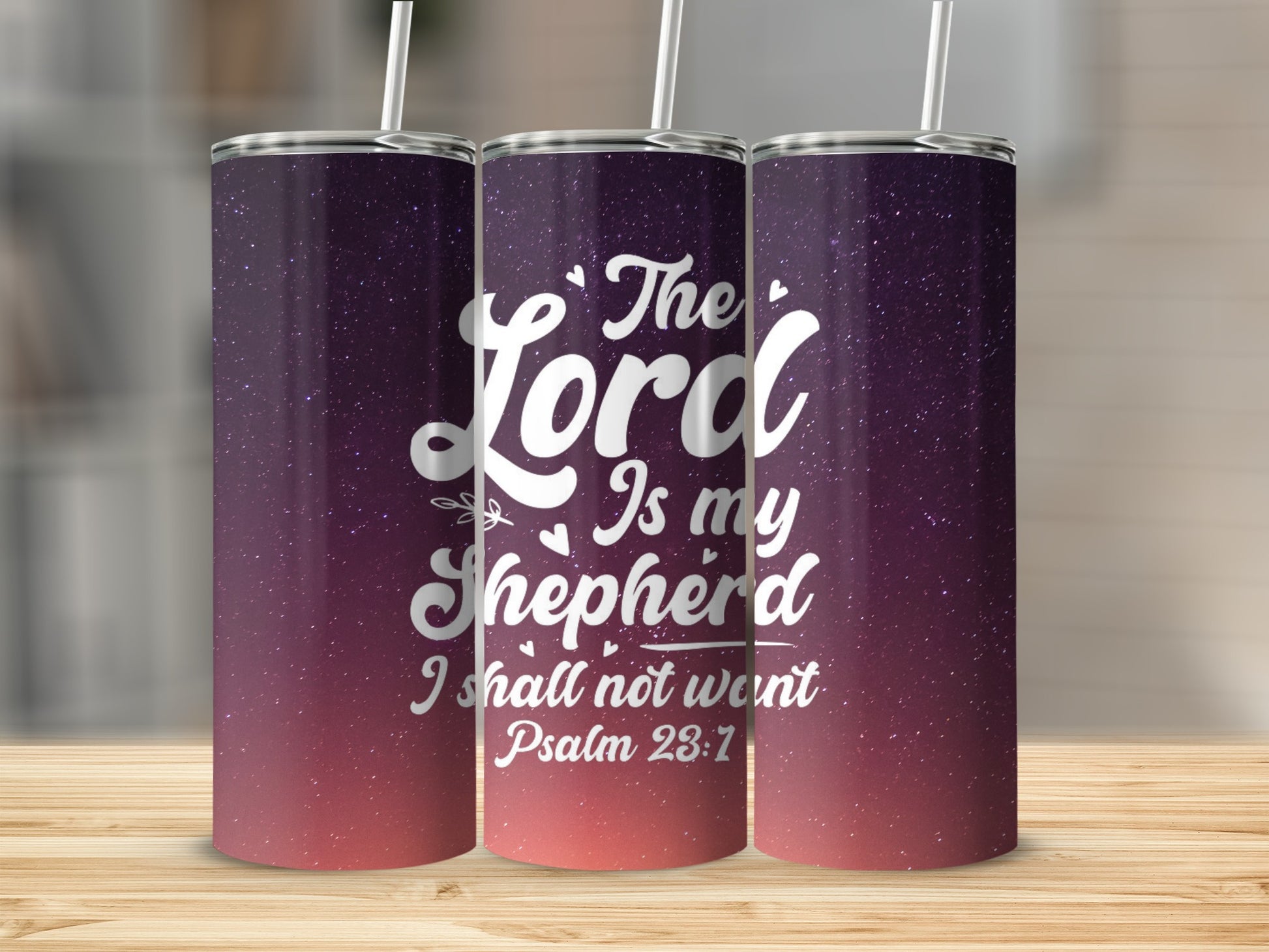 The Lord Is My Shepherd Psalm 23 7 Tumbler Product