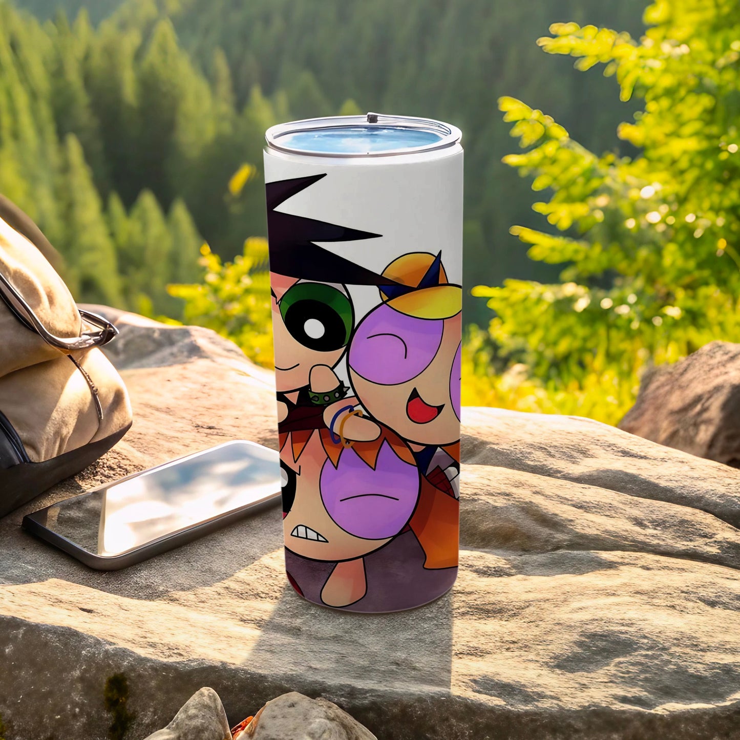 Colorful Cartoon Characters Insulated Travel Tumbler