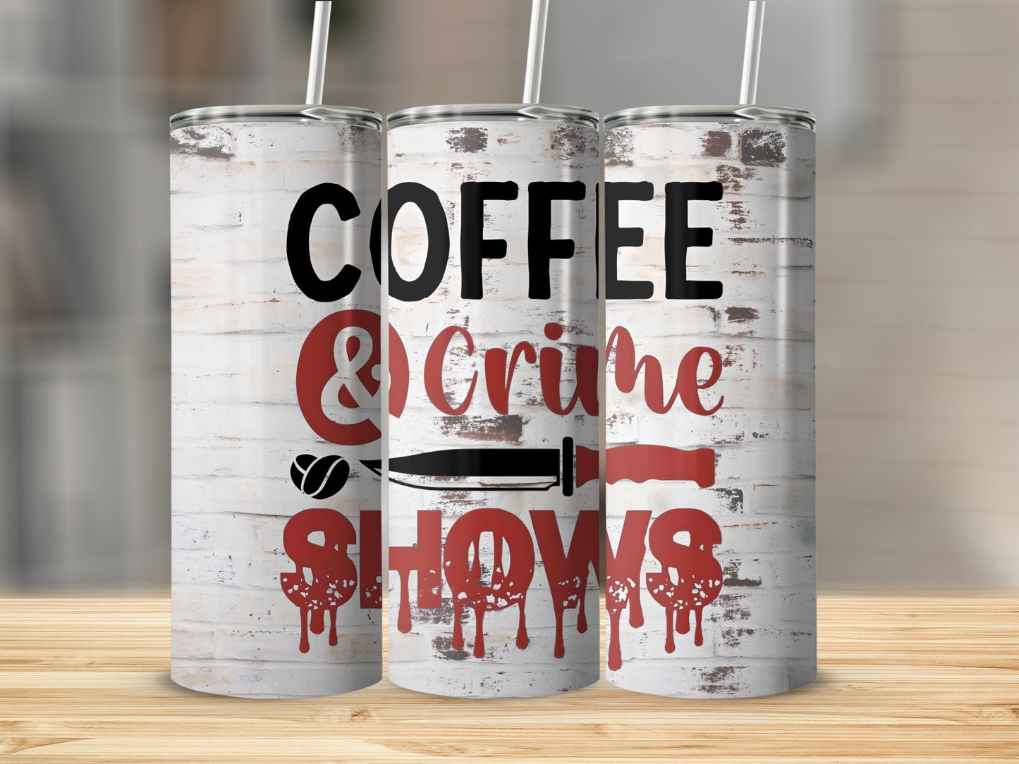 Coffee and Crime Shows Travel Tumbler Cup