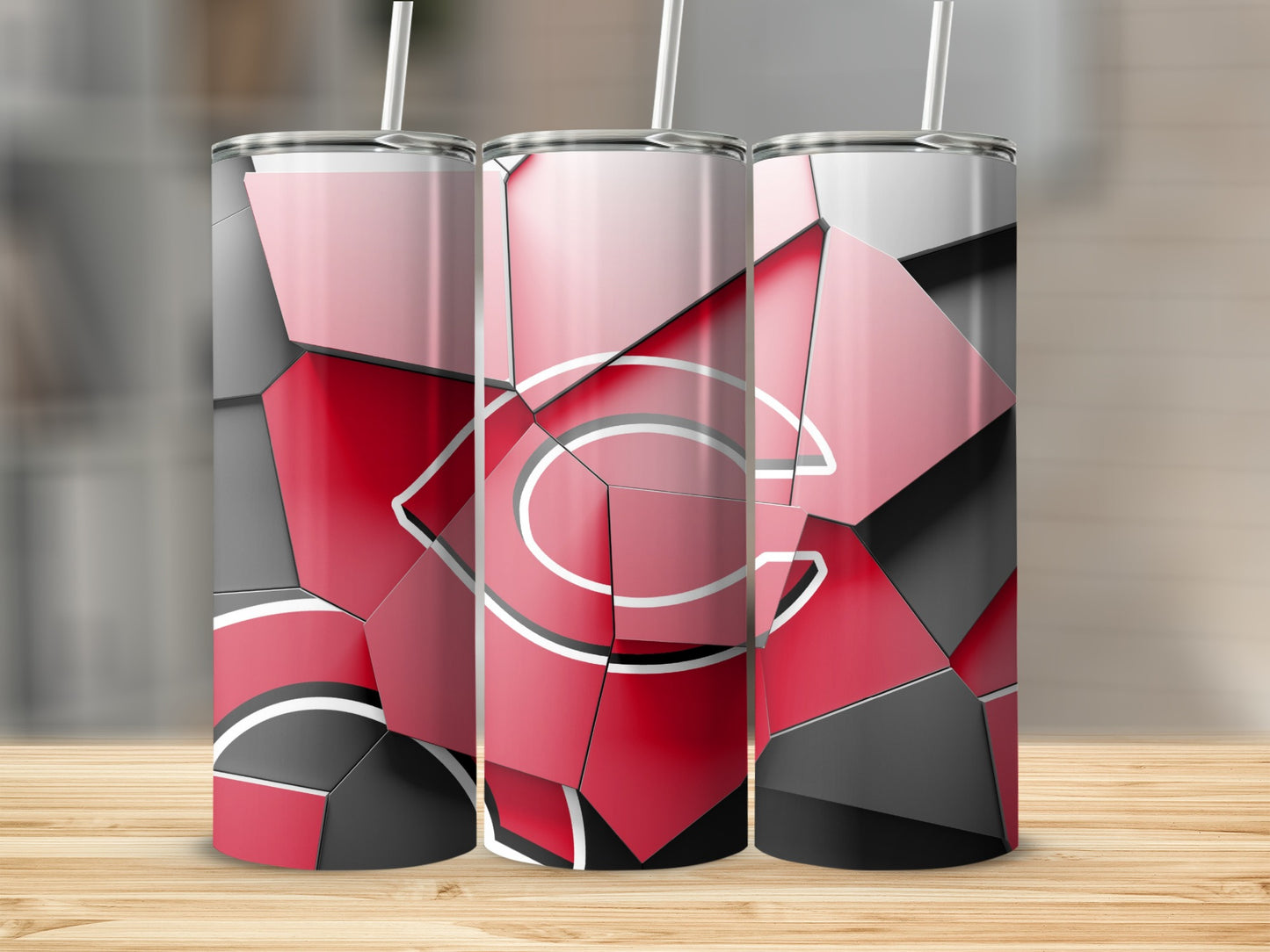 Reds Logo Broken Polygon Effect Modern Design Tumblers