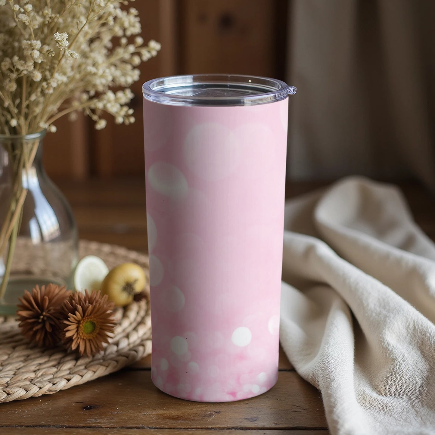 Lovely Pastel Pink Bokeh Design Tumbler Product