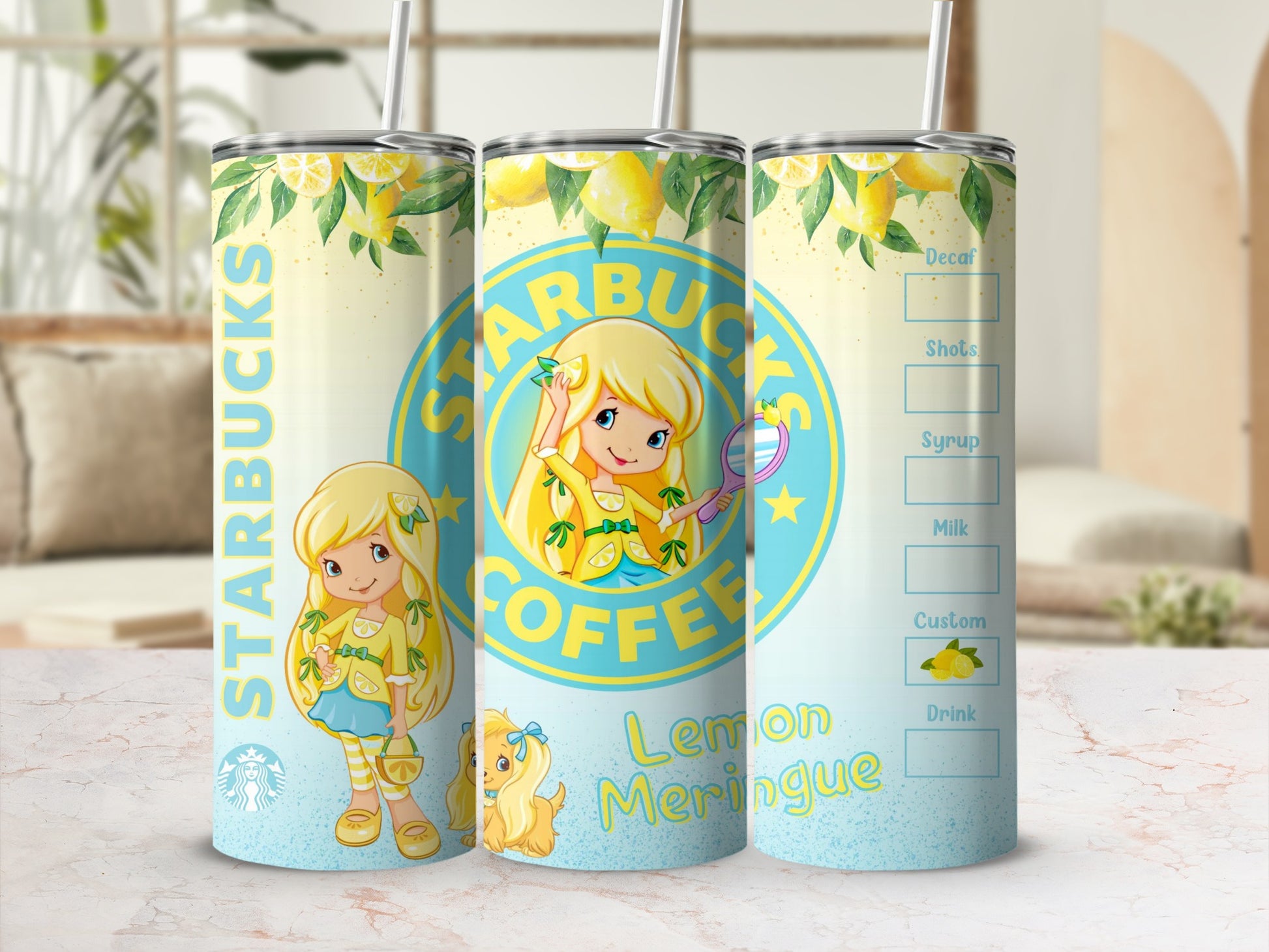 Starbucks Coffee Lemon Meringue Design Tumbler