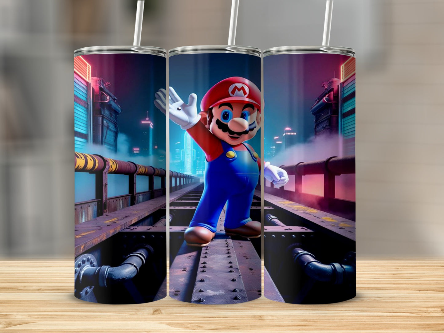 Vibrant Mario Character Graphics on Tumbler