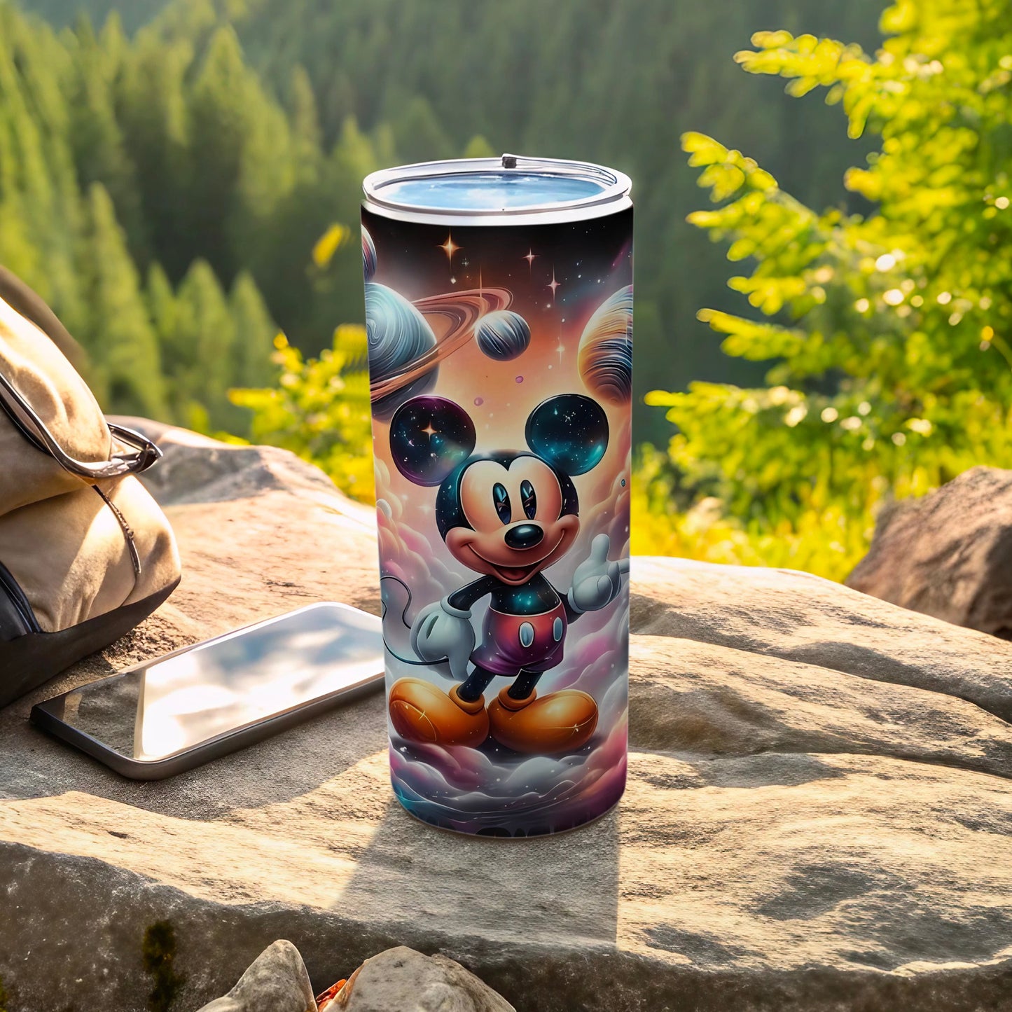 Mickey Mouse Galaxy Travel Tumbler with Lid 20oz Mug