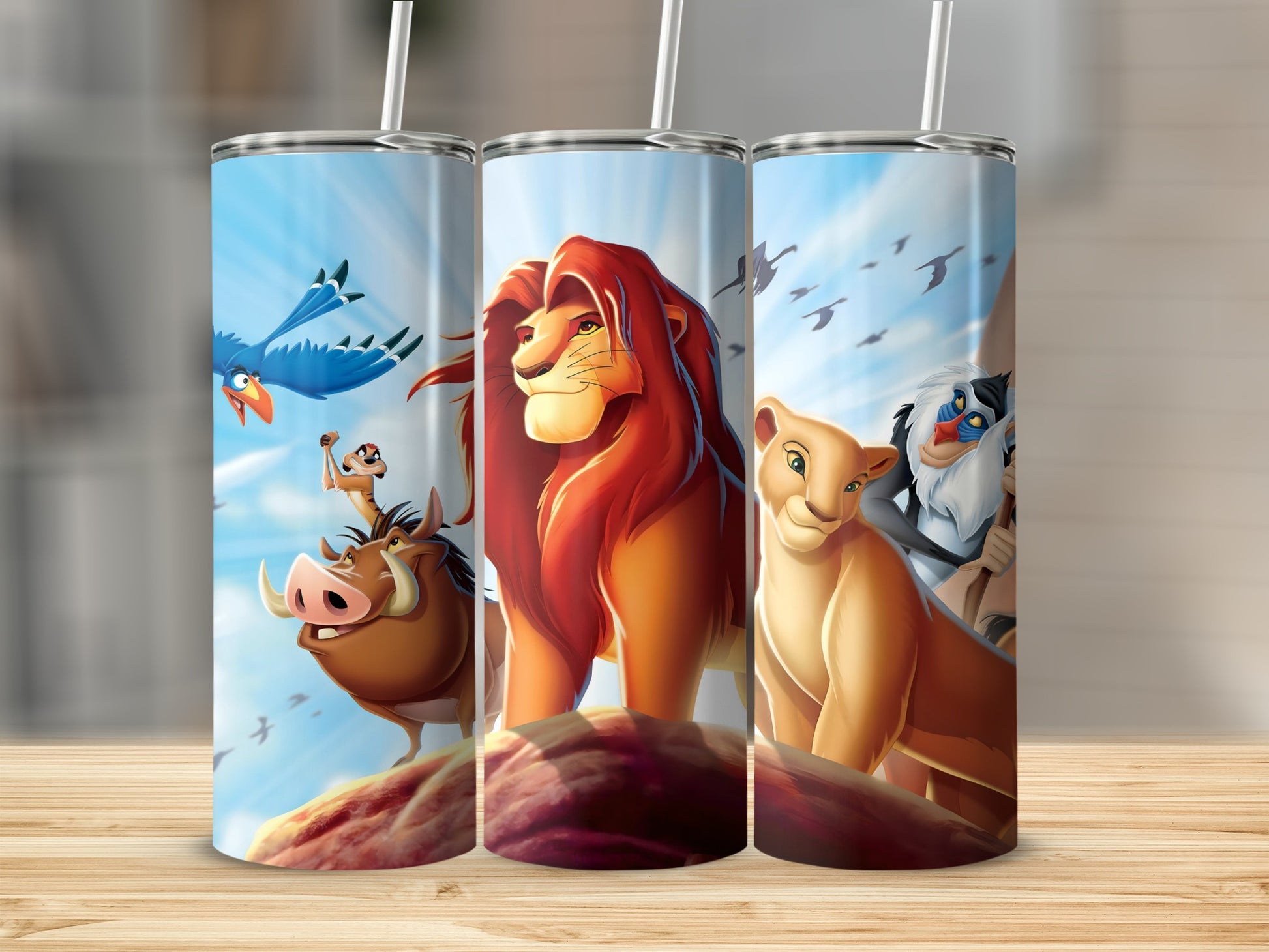 Vibrant Lion King Characters Custom Tumbler Cup