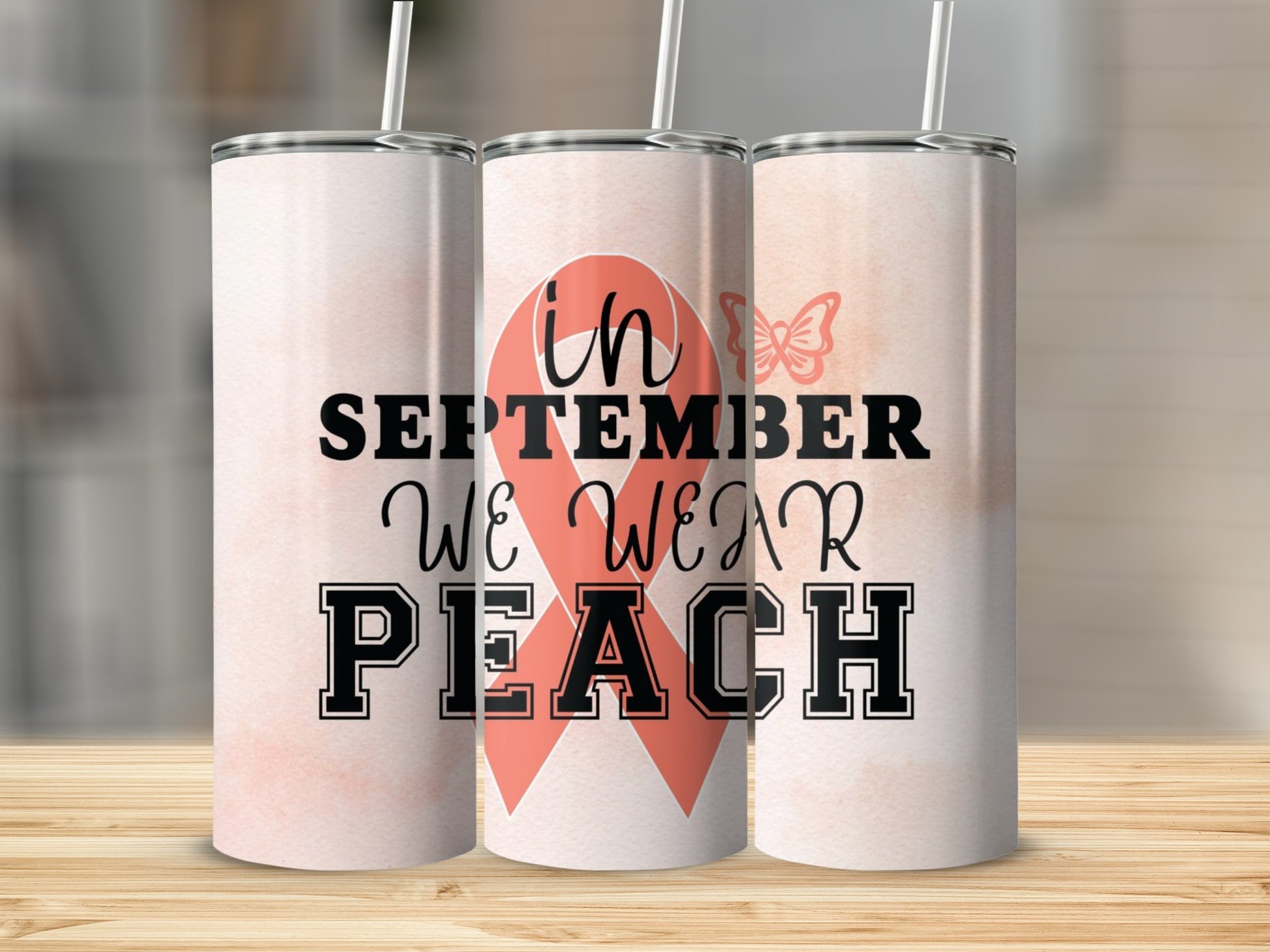 In September We Wear Peach Awareness Tumbler