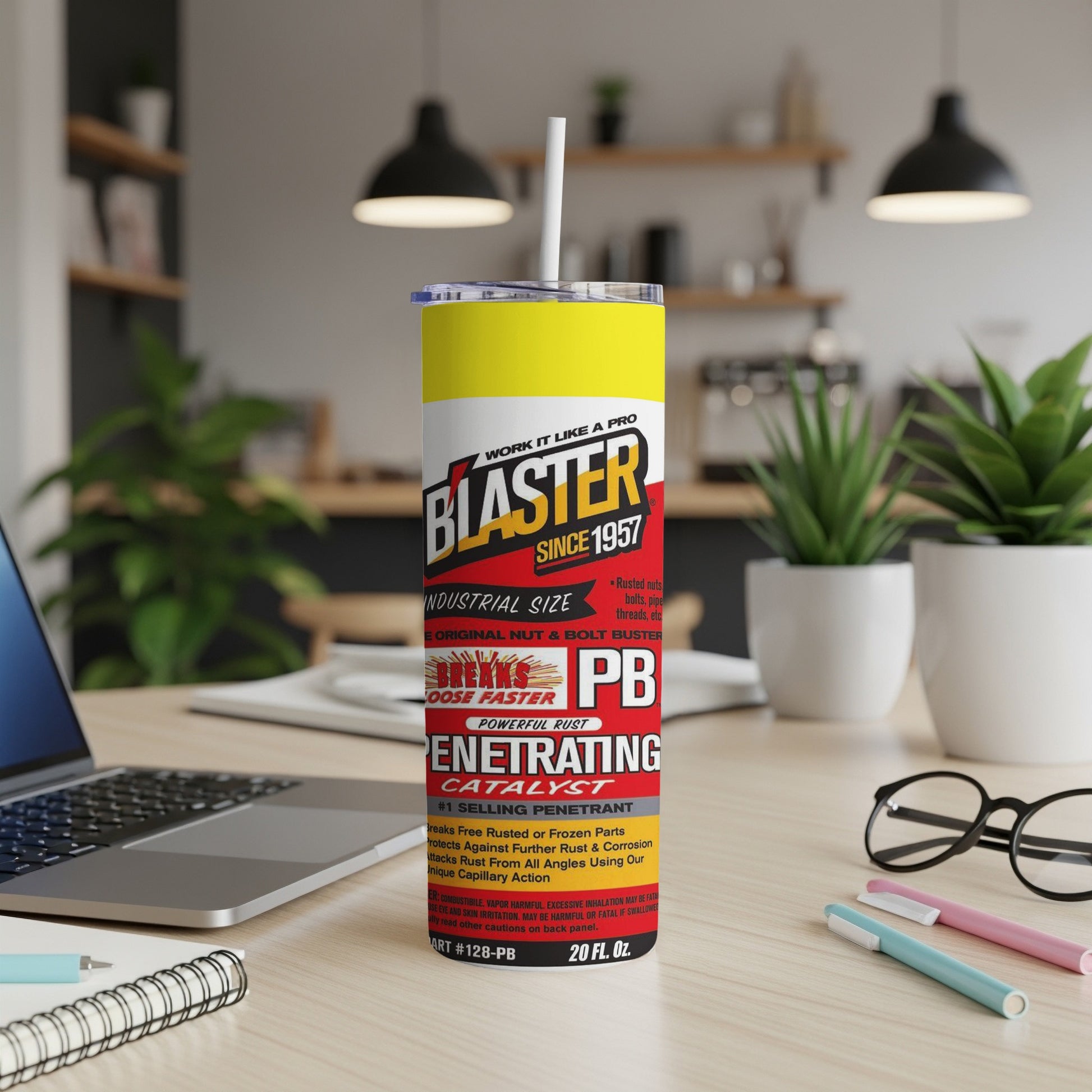 Blaster Penetrating Catalyst spray can with "LOOSE FASTER" and "PB" logos.
