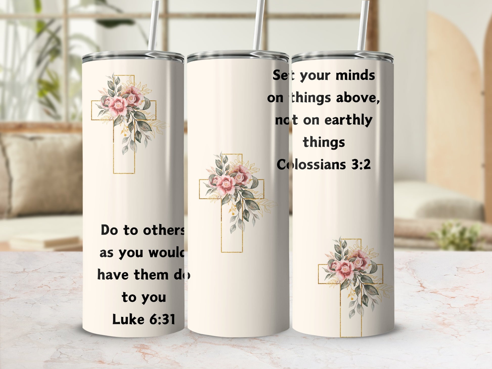 Christian Bible Verse Stainless Steel Tumbler