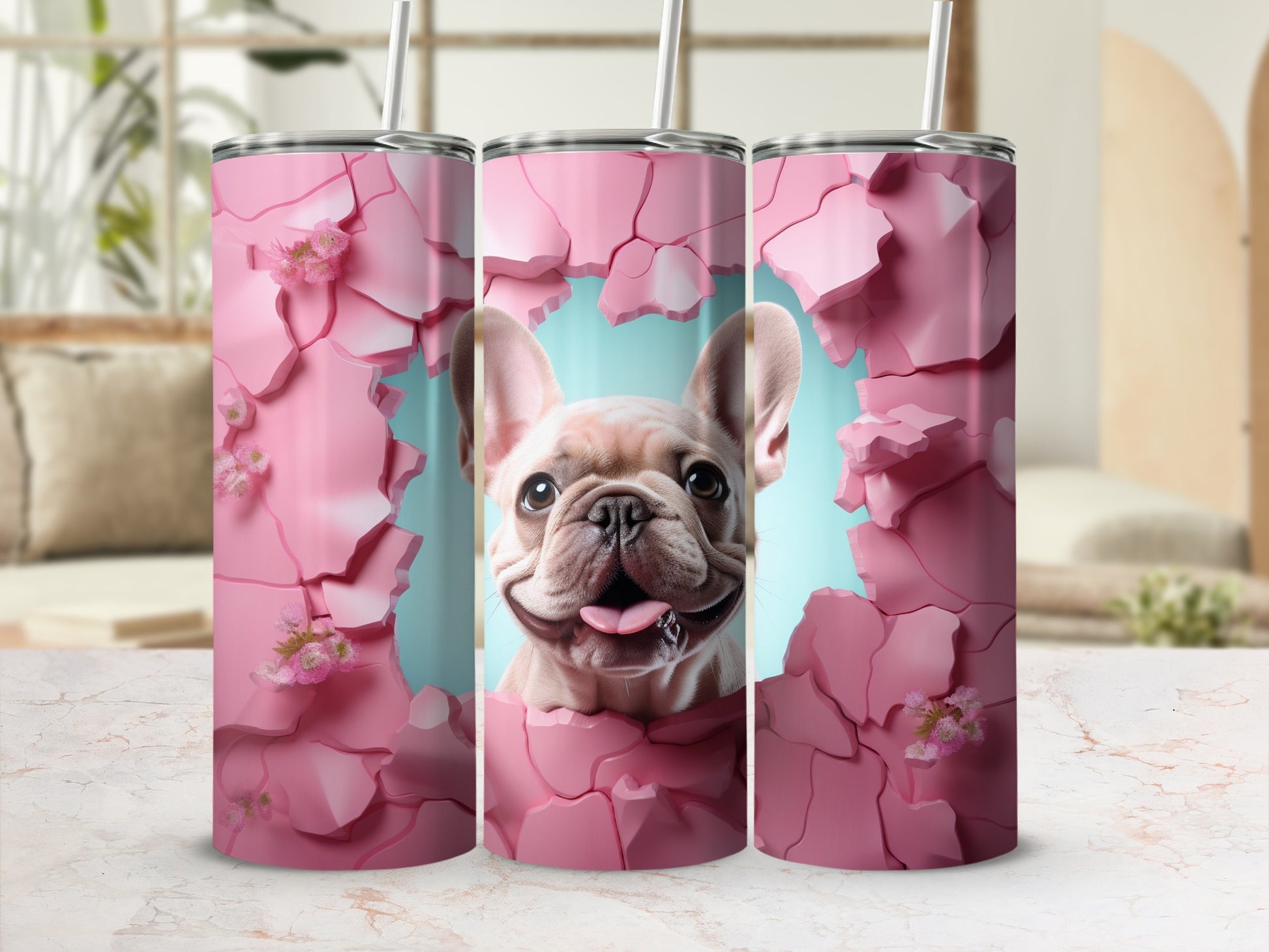 French Bulldog Pink Shards Happy Puppy Product type