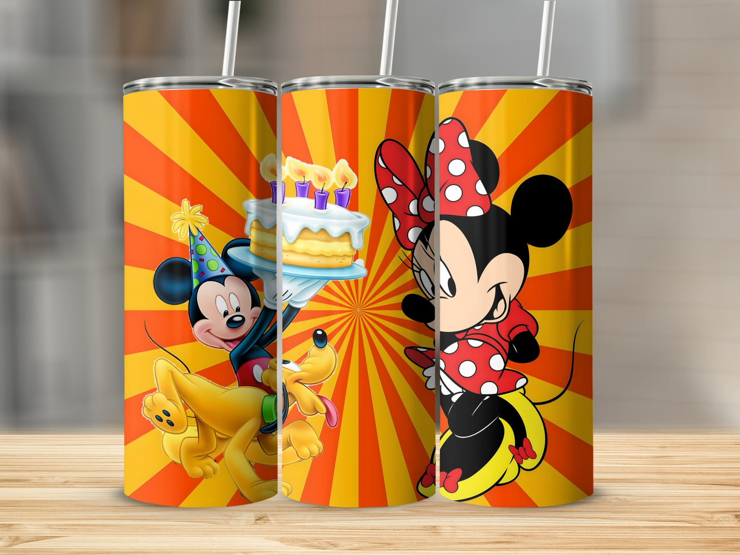 Mickey and Minnie Birthday Theme Tumbler Product