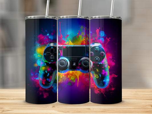 Colorful Gaming Controller Design Tumbler Cup