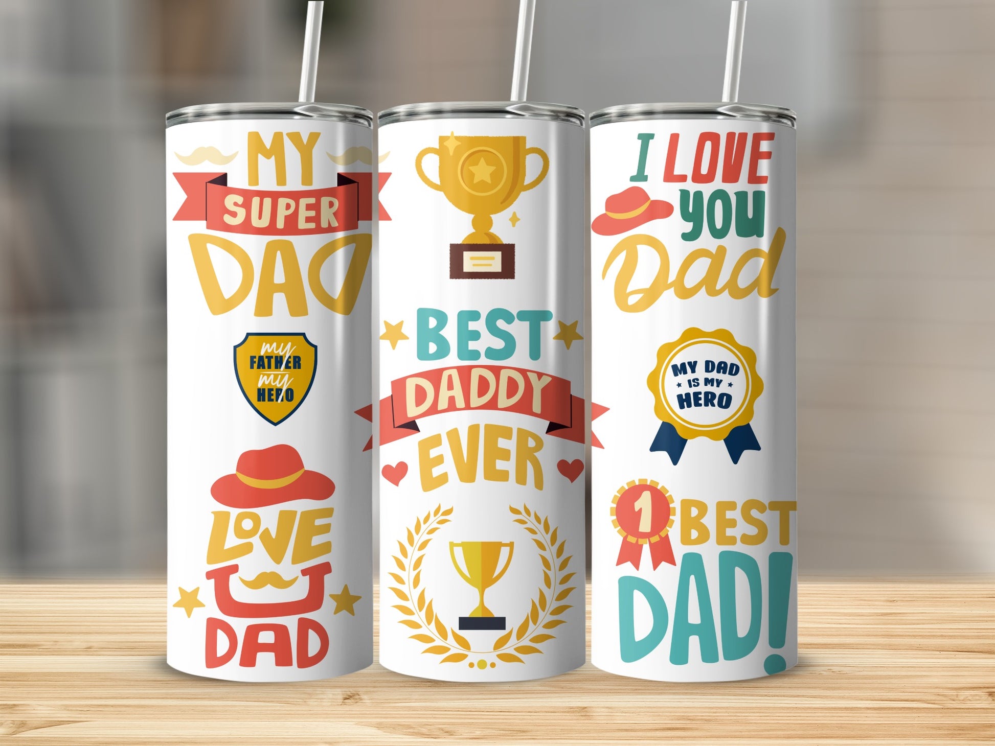 My Super Dad Love You Best Daddy Ever tumblers