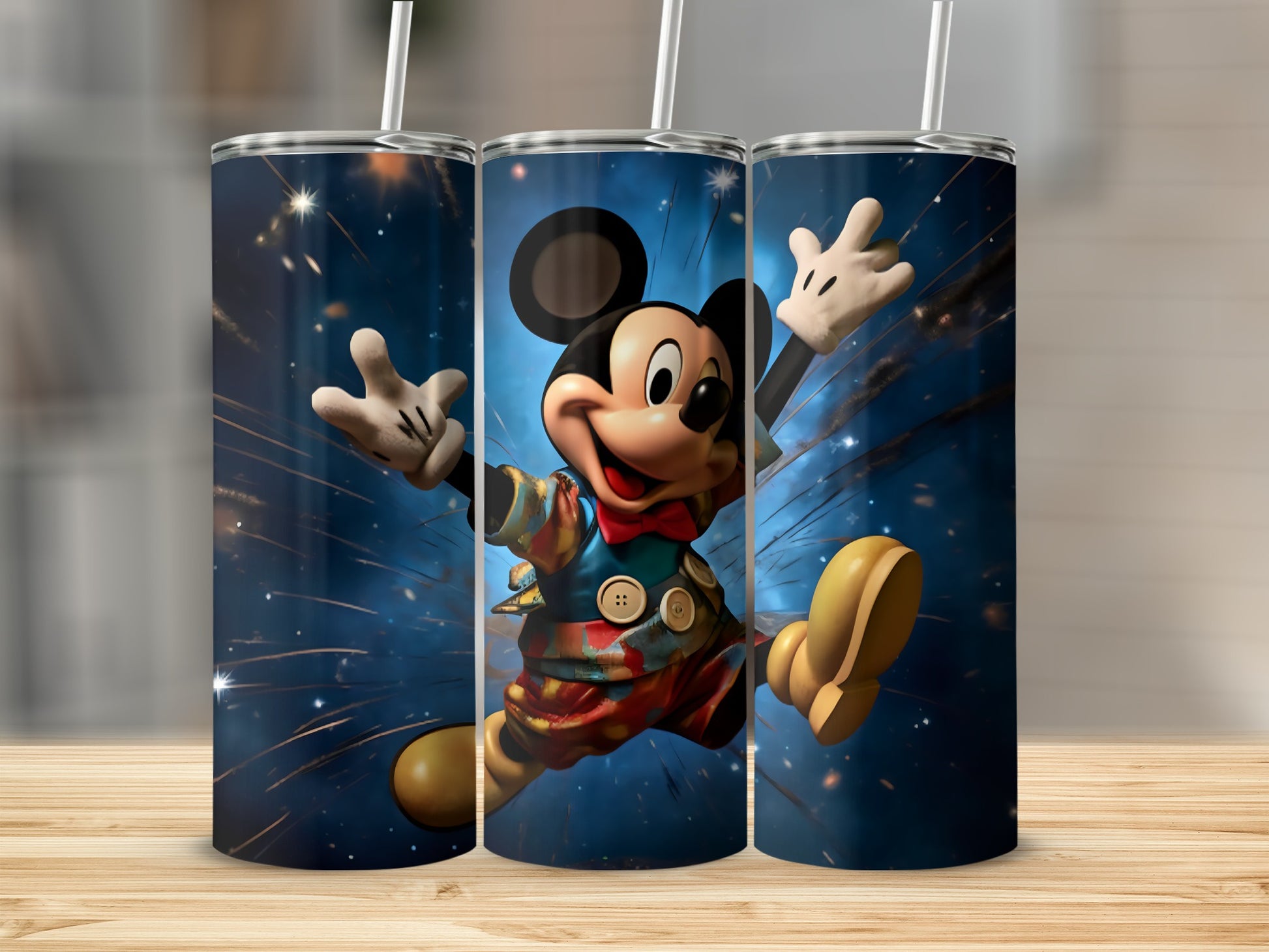 Mickey Mouse Tumbler with Dynamic Colorful Design