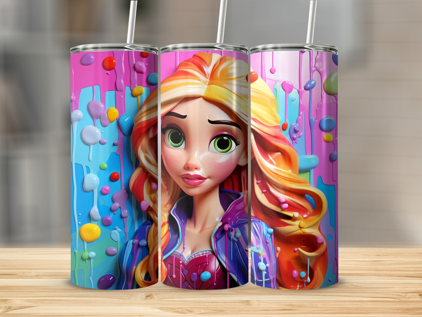 Colorful Cartoon Character Design Insulated Tumbler