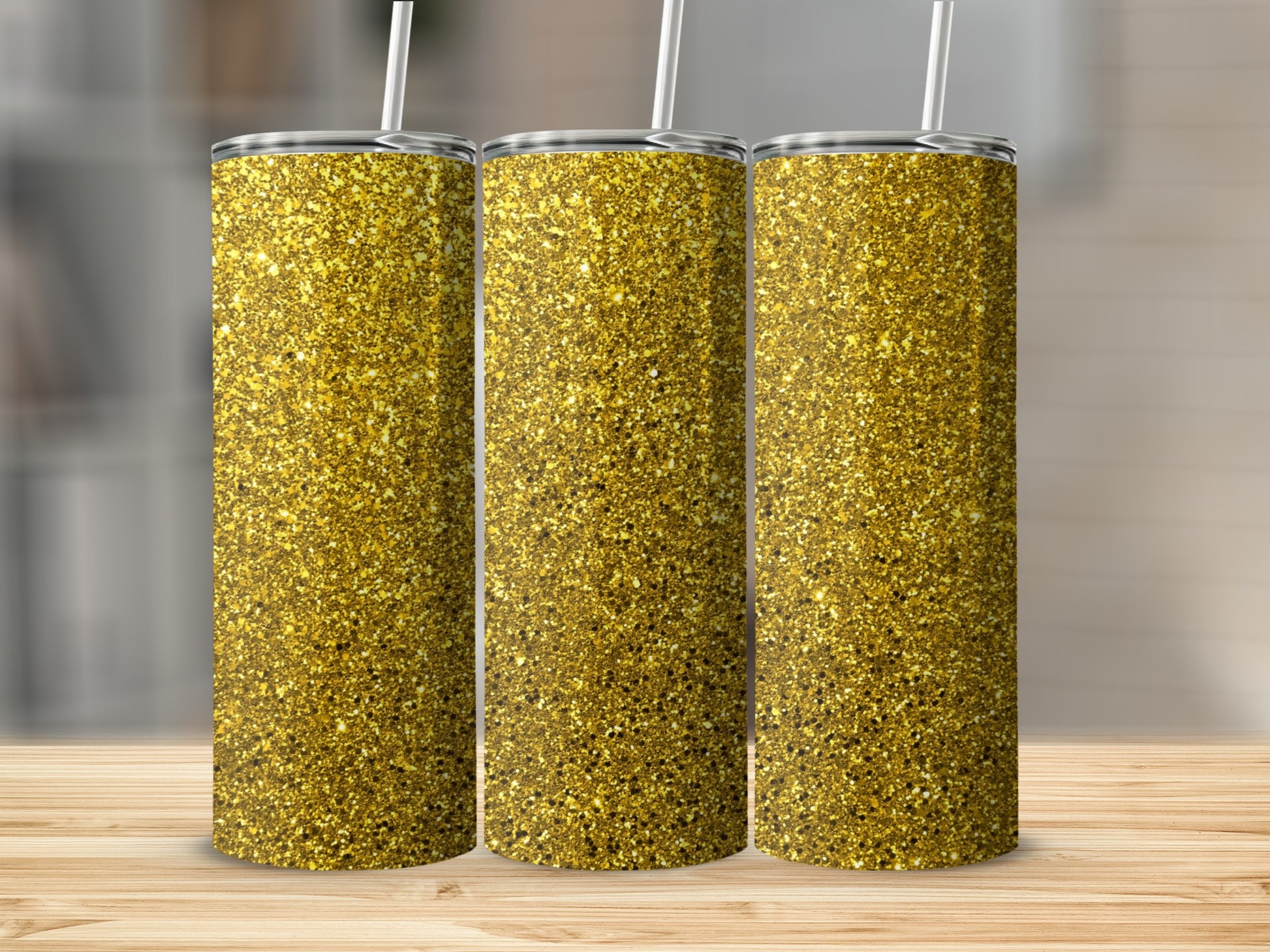 Sparkling Gold Glitter Tall Tumbler Drinkware