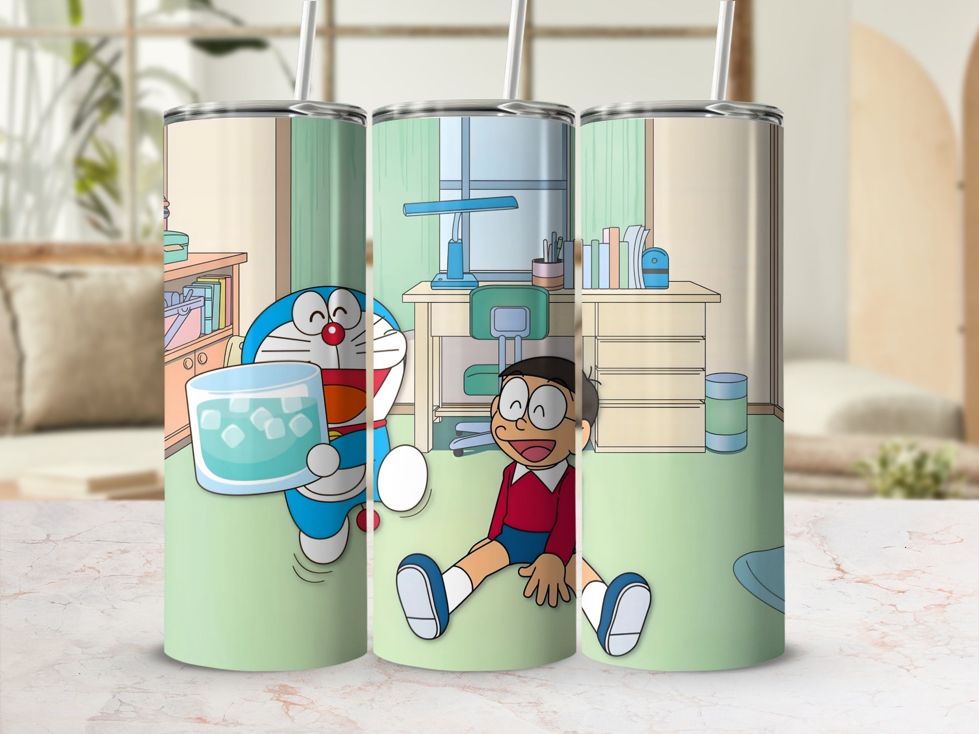 Cartoon Character Illustrated Insulated Tumbler Cup