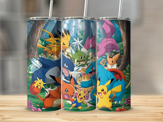 Colorful Pokémon Characters Themed Tumbler Product