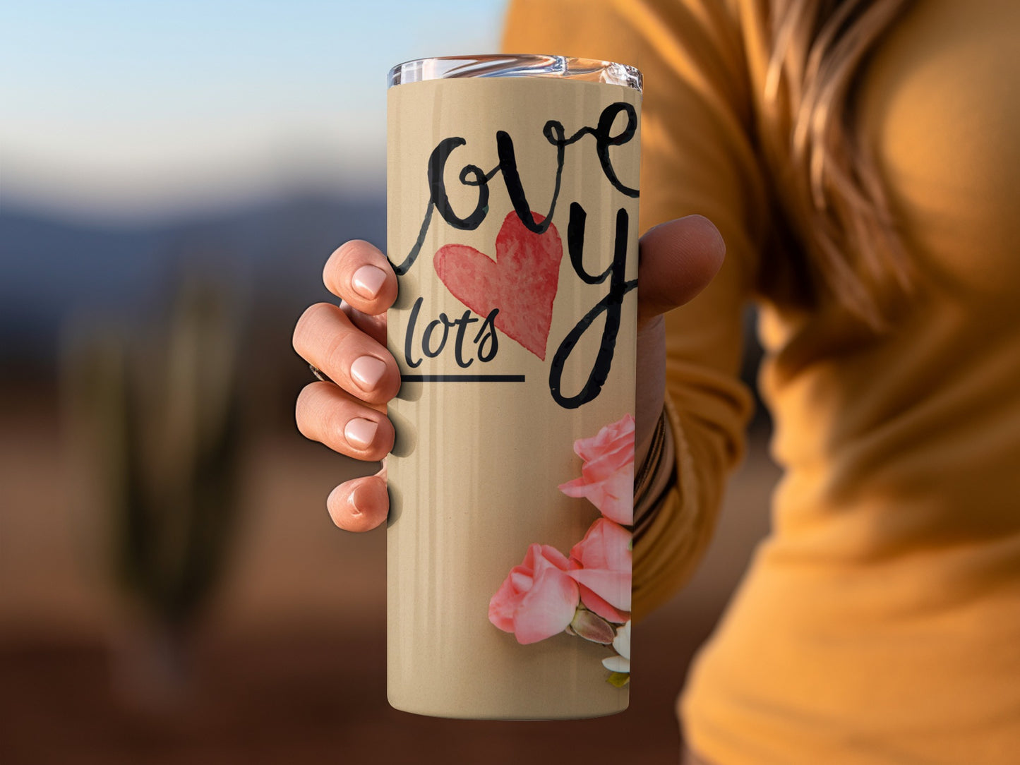 Love Lots Design Insulated Tumbler Drinking Cup