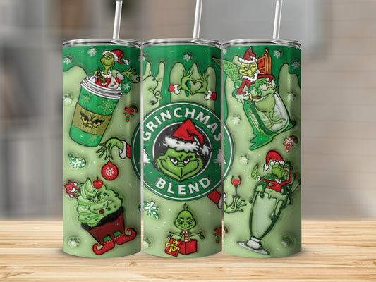 Festive Grinchmas Blend Holiday Tumbler for Christmas