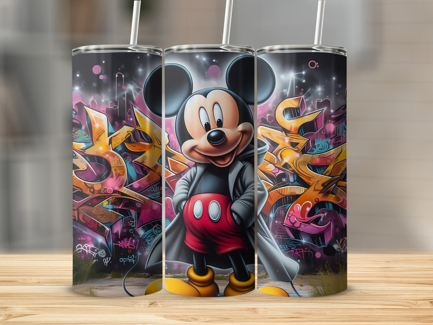 Cartoon Character Graffiti Tumbler Double Wall Insulated Flask