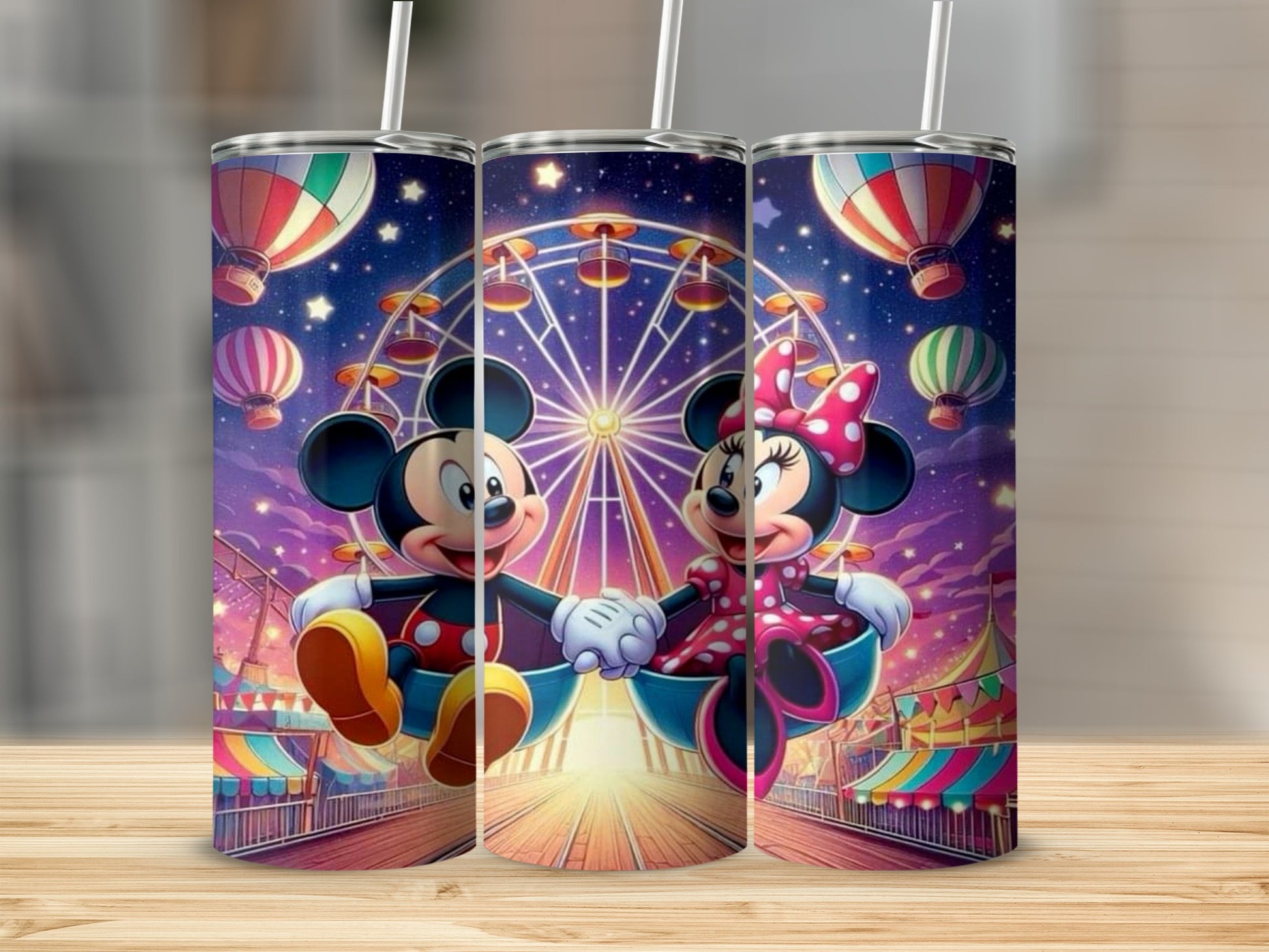 Mickey and Minnie Ferris Wheel Themed Tumbler
