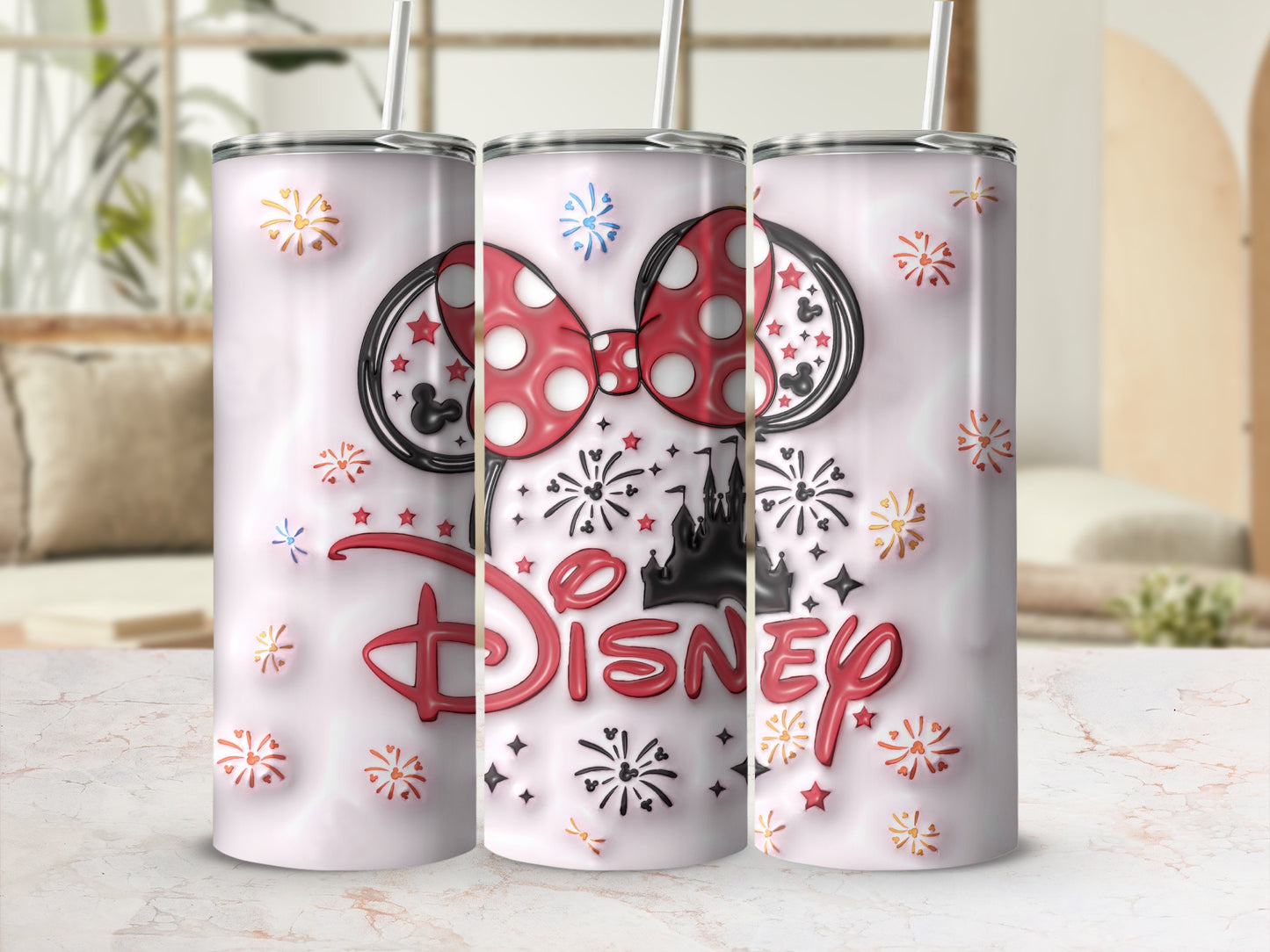 Disney Tumblers with Mickey Mouse Design Illustration