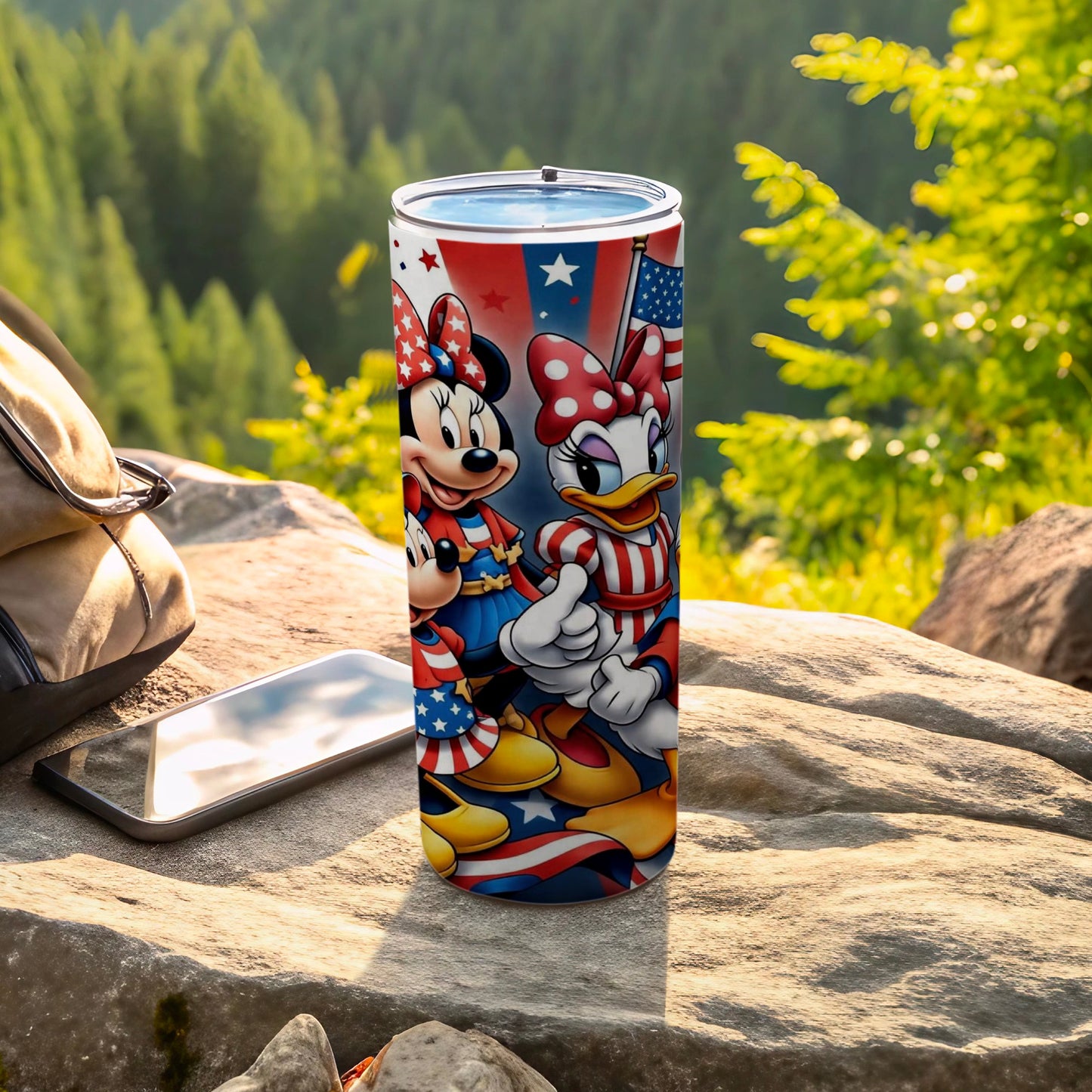 Patriotic Themed Cartoon Character Tumbler Product