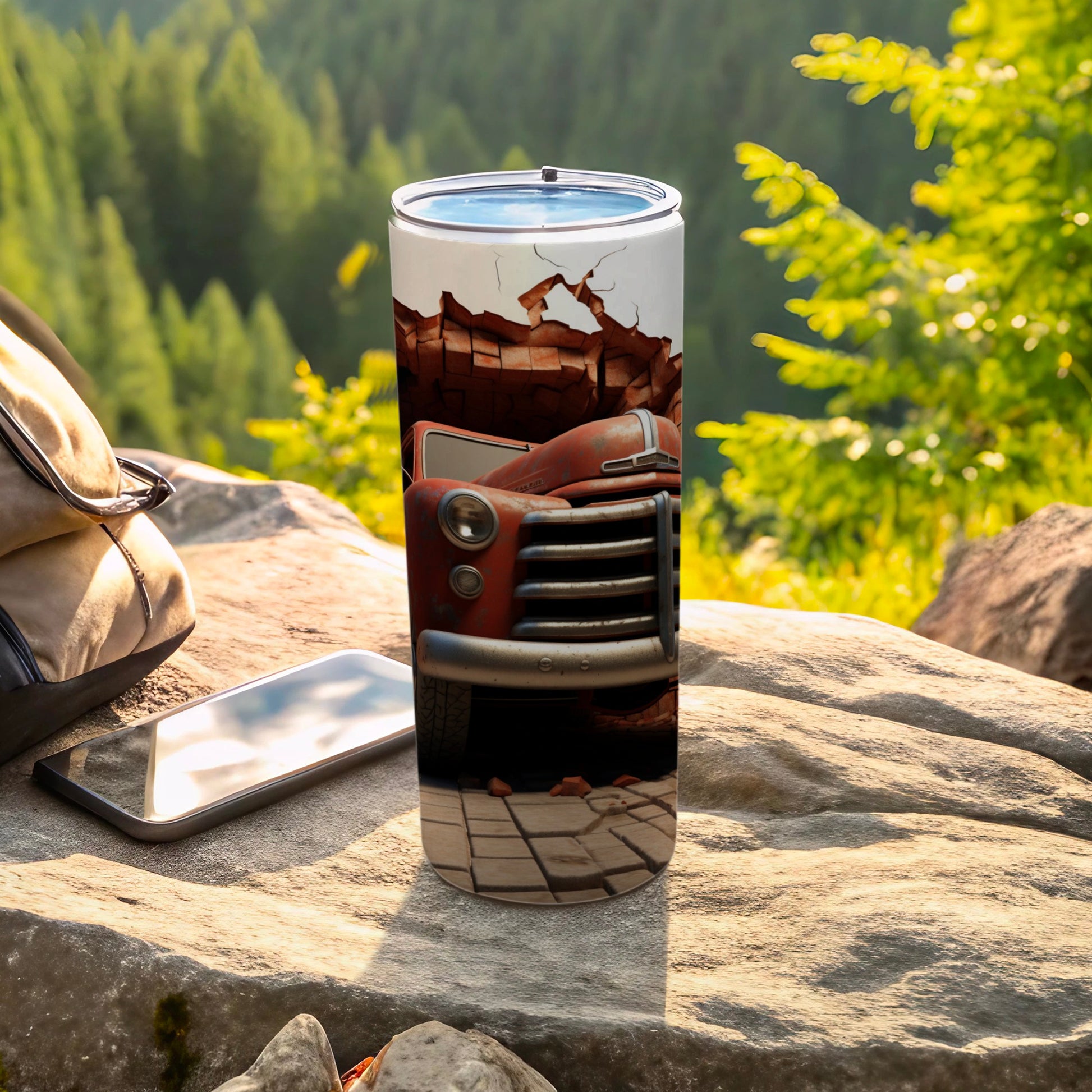 Vintage Truck Design Outdoor Durable Travel Tumbler