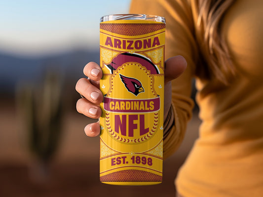 Arizona Cardinals NFL Established 1898 Design Tumbler