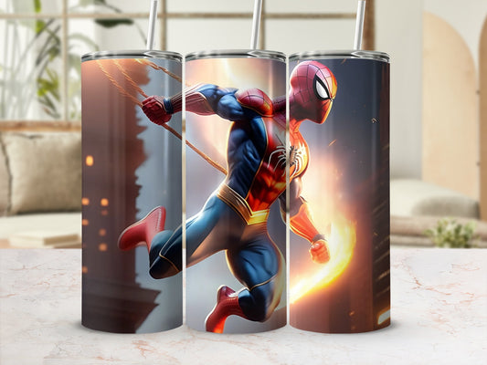 Spider Hero Action Scene Insulated Tumbler Cup