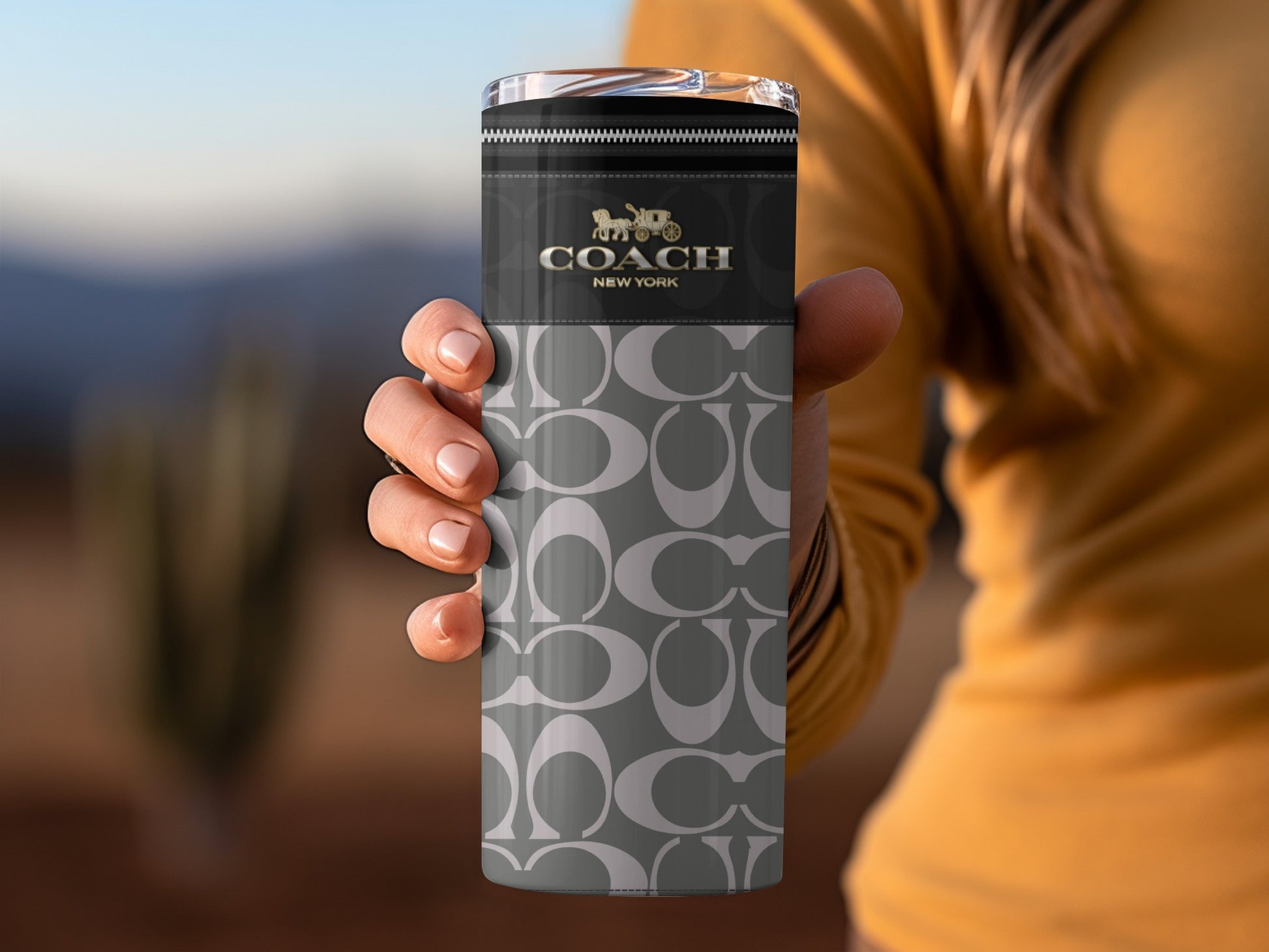Coach New York Stylish Travel Mug with Iconic Design