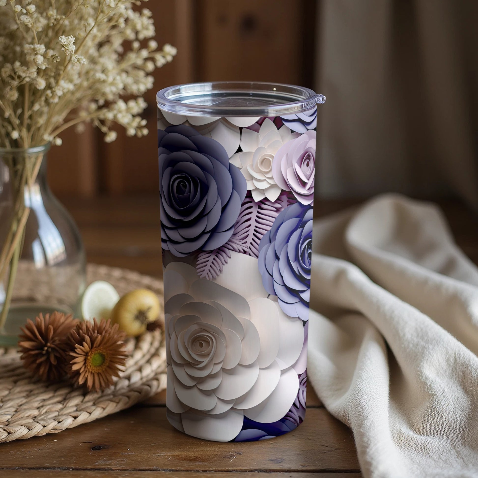 Elegant Blossoming Floral Design Tumbler for All Occasions