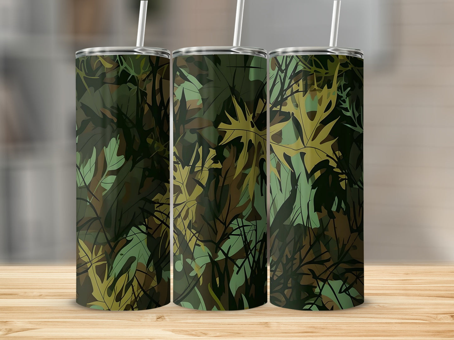 Forest Camouflage Pattern Insulated Tumbler Cup