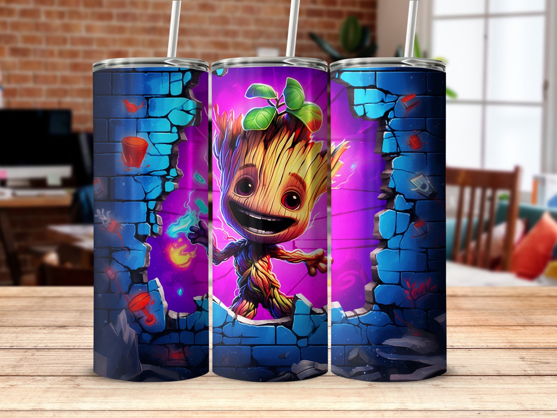 Colorful Baby Tree Character Design Tumbler product