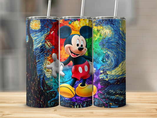 Colorful Mickey Mouse Design Stainless Steel Tumbler