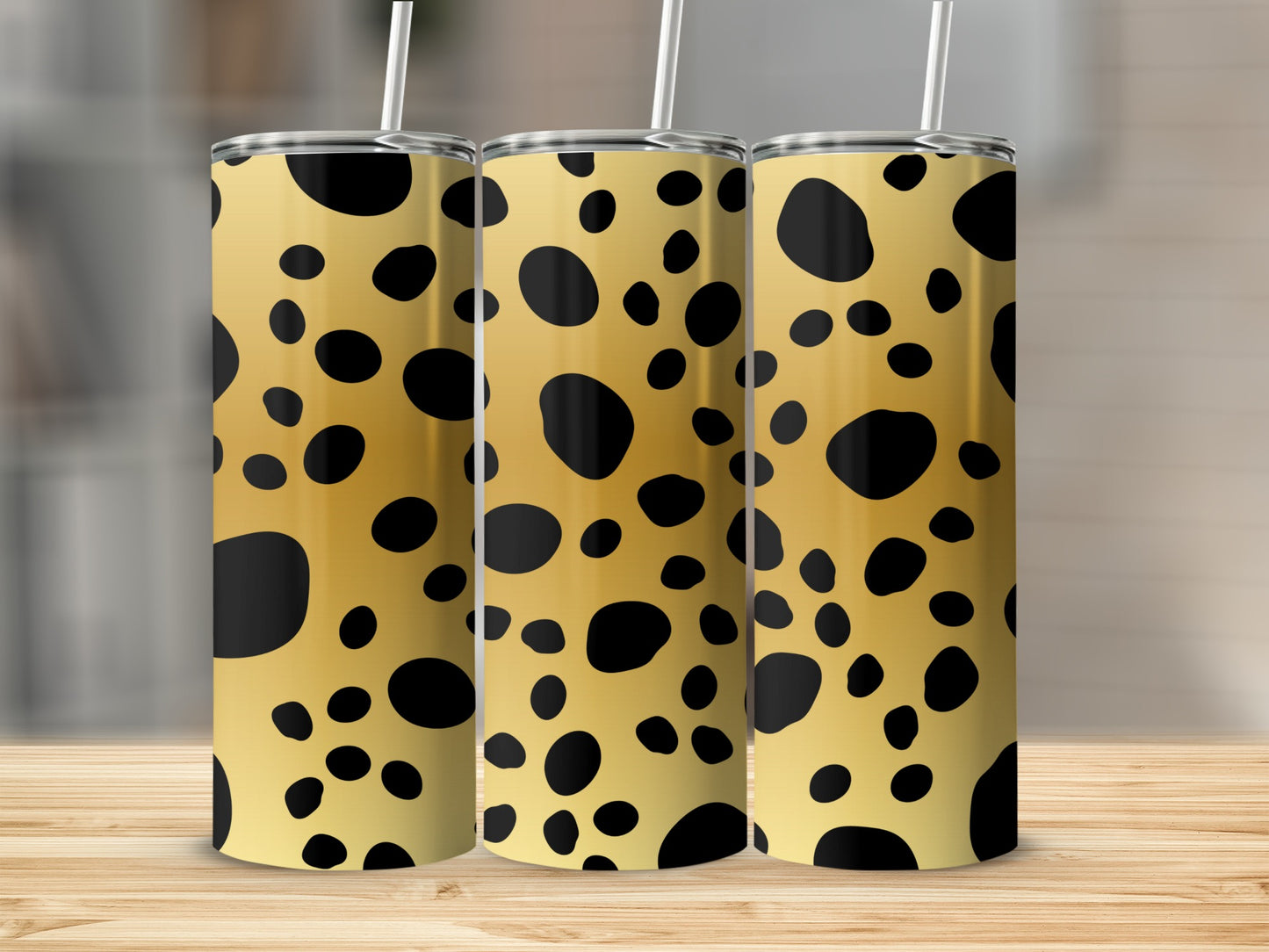 Trendy Leopard Print Stainless Steel Tumbler